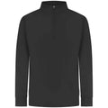 Black - Front - Finden & Hales Mens Quarter Zip Track Top