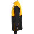 Black-Gold - Side - Finden & Hales Mens Quarter Zip Track Top