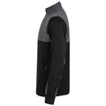 Black-Gunmetal Grey - Side - Finden & Hales Unisex Adult Quarter Zip Fleece Top
