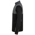Black-Gunmetal Grey - Side - Finden & Hales Mens Quarter Zip Track Top
