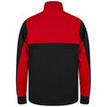 Black-Red - Side - Finden & Hales Unisex Adult Quarter Zip Fleece Top