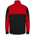 Black-Red - Side - Finden & Hales Mens Quarter Zip Track Top