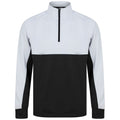Black-White - Front - Finden & Hales Unisex Adult Quarter Zip Fleece Top