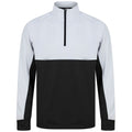 Black-White - Front - Finden & Hales Mens Quarter Zip Track Top
