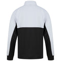 Black-White - Side - Finden & Hales Mens Quarter Zip Track Top