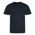 French Navy - Front - AWDis Cool Unisex Adult Recycled T-Shirt