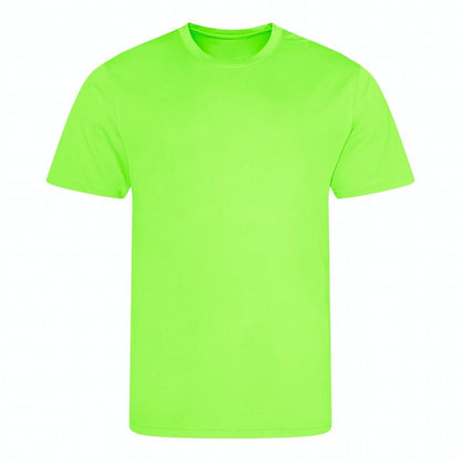 Electric Green - Front - AWDis Cool Unisex Adult Recycled T-Shirt