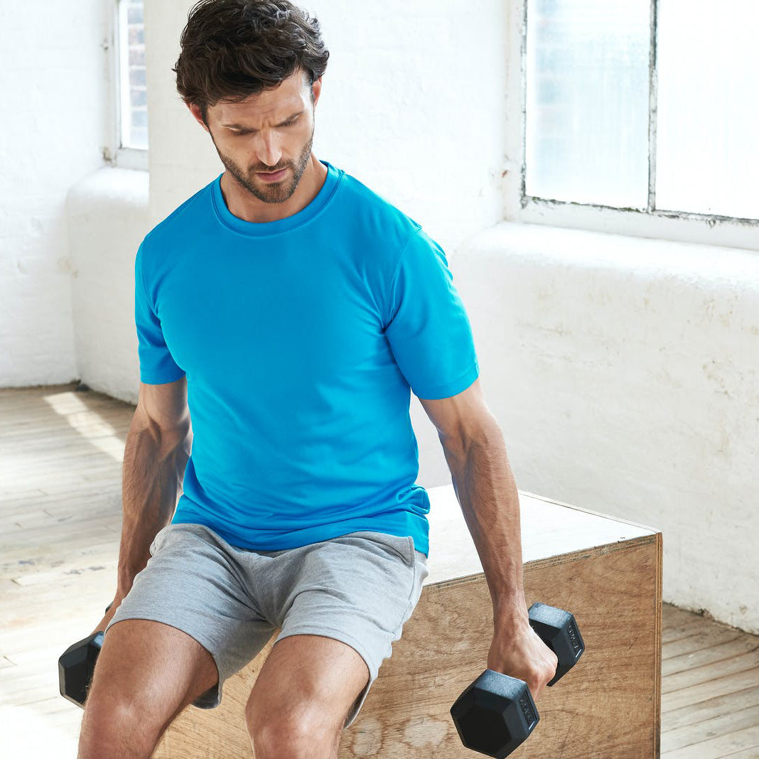 Sapphire Blue - Side - AWDis Cool Unisex Adult Recycled T-Shirt