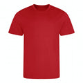 Fire Red - Front - AWDis Cool Unisex Adult Recycled T-Shirt
