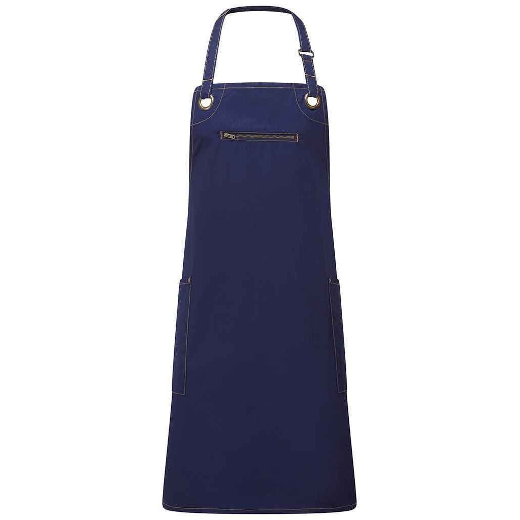 Navy-Camel - Front - Premier Barley Recycled Full Apron