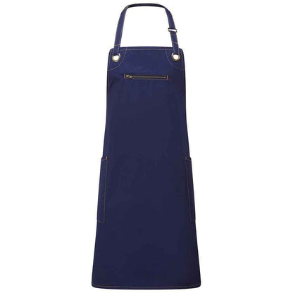 Navy-Camel - Front - Premier Barley Recycled Full Apron