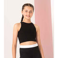 Black - Back - SF Minni Girls Crop Top