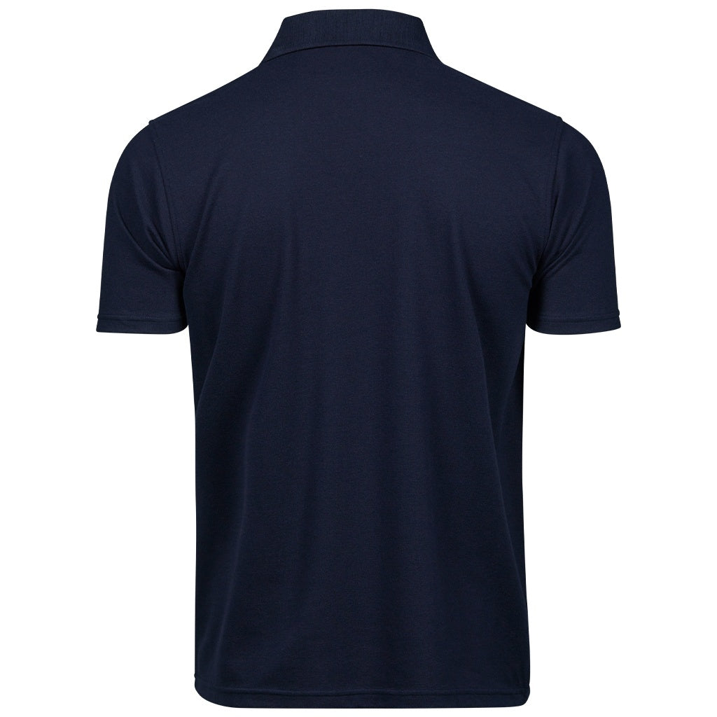 Navy - Back - Tee Jays Mens Power Pique Organic Polo Shirt