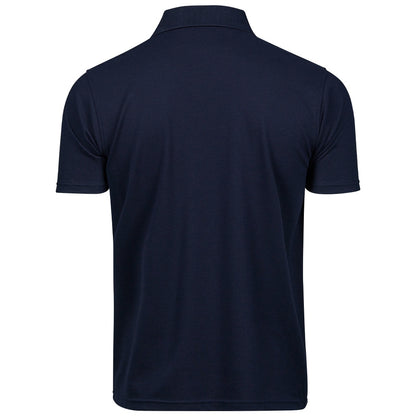Navy - Back - Tee Jays Mens Power Pique Organic Polo Shirt