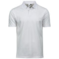 White - Front - Tee Jays Mens Power Pique Organic Polo Shirt