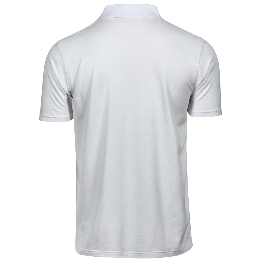 White - Side - Tee Jays Mens Power Pique Organic Polo Shirt