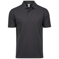 Dark Grey - Front - Tee Jays Mens Power Pique Organic Polo Shirt
