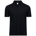 Black - Front - Tee Jays Mens Power Pique Organic Polo Shirt