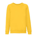 Sunflower Yellow - Front - Fruit of the Loom Childrens-Kids Classic Raglan Sweatshirt