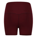Deep Burgundy - Back - Tombo Womens-Ladies Pocket Shorts