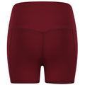 Dark Burgundy - Back - Tombo Womens-Ladies Pocket Shorts