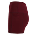 Deep Burgundy - Side - Tombo Womens-Ladies Pocket Shorts