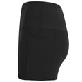 Black - Side - Tombo Womens-Ladies Pocket Shorts