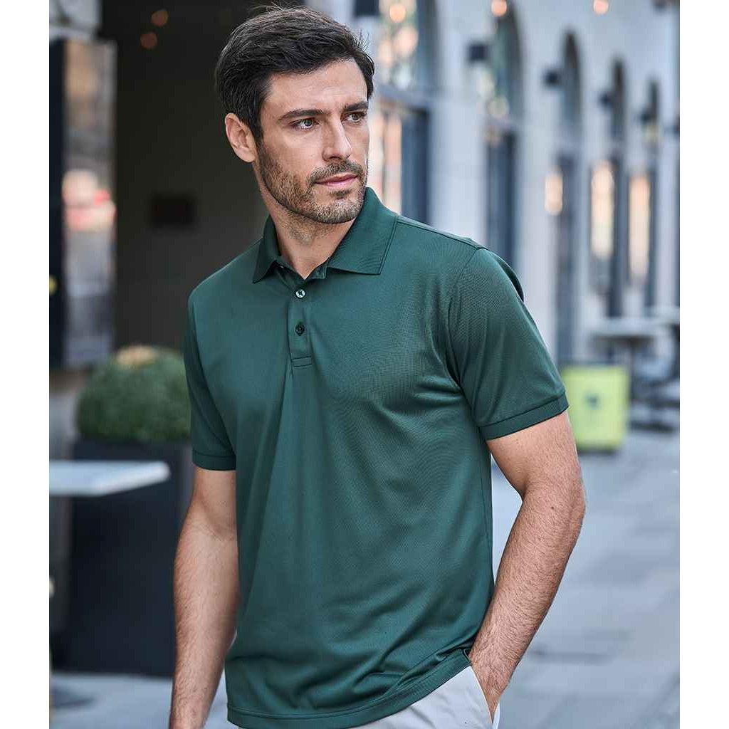 Dark Green - Back - Tee Jays Mens Club Polo Shirt
