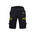Black - Front - Portwest Mens Detachable Holster Pocket Shorts