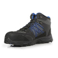 Briar Grey-Oxford Blue - Side - Regatta Mens Claystone S3 Safety Boots