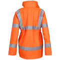 Orange - Back - Yoko Womens-Ladies Executive Hi-Vis Jacket