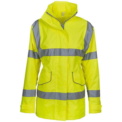 Yellow - Front - Yoko Womens-Ladies Executive Hi-Vis Jacket