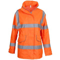 Orange - Front - Yoko Womens-Ladies Executive Hi-Vis Jacket