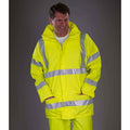 Yellow - Back - Yoko Unisex Adult Flex U-Dry Hi-Vis Jacket