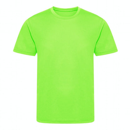 Electric Green - Front - Awdis Childrens-Kids Cool Recycled T-Shirt