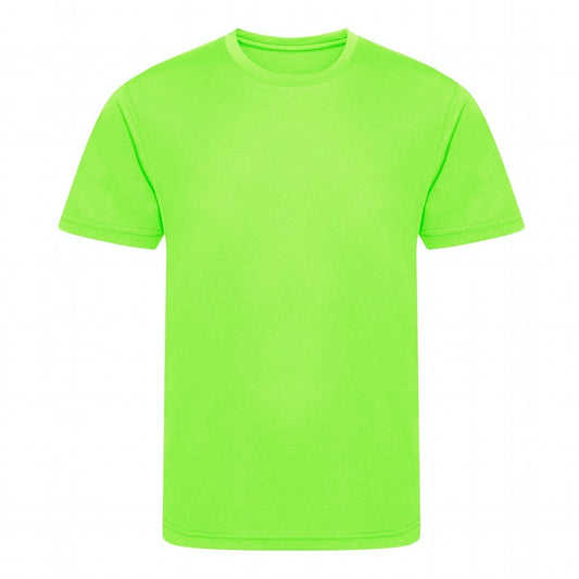 Electric Green - Front - Awdis Childrens-Kids Cool Recycled T-Shirt