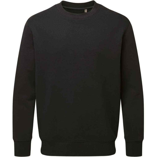 Black - Front - Anthem Unisex Adult Organic Sweatshirt