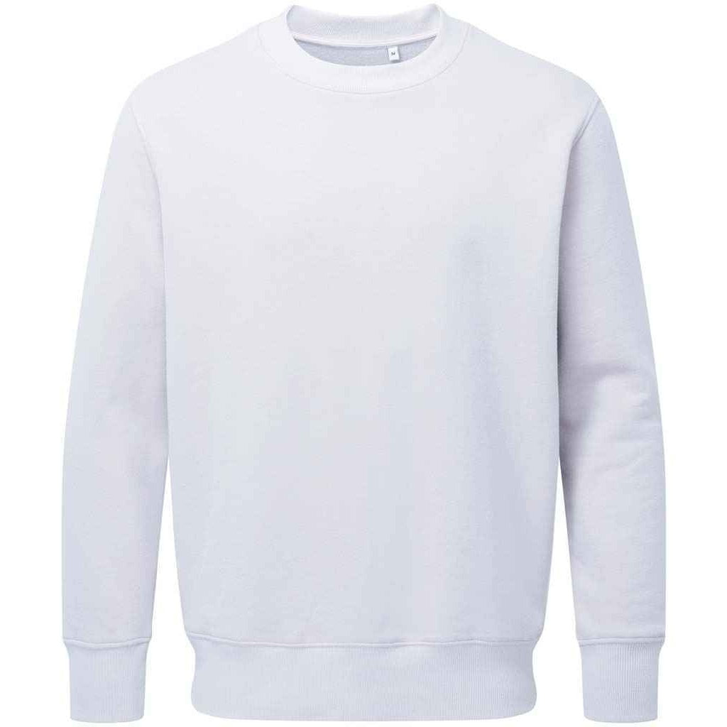 White - Front - Anthem Unisex Adult Organic Sweatshirt