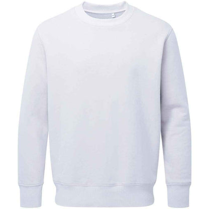 White - Front - Anthem Unisex Adult Organic Sweatshirt