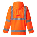 Orange - Back - Yoko Unisex Adult Flex U-Dry Hi-Vis Jacket