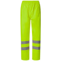 Yellow - Front - Yoko Unisex Adult Flex U-Dry Hi-Vis Over Trousers