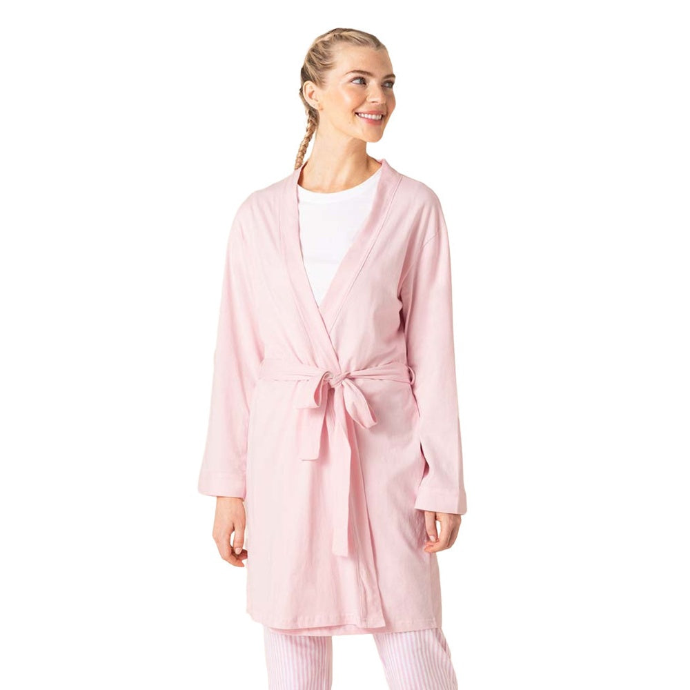 Light Pink - Side - Towel City Womens-Ladies Wrap Robe