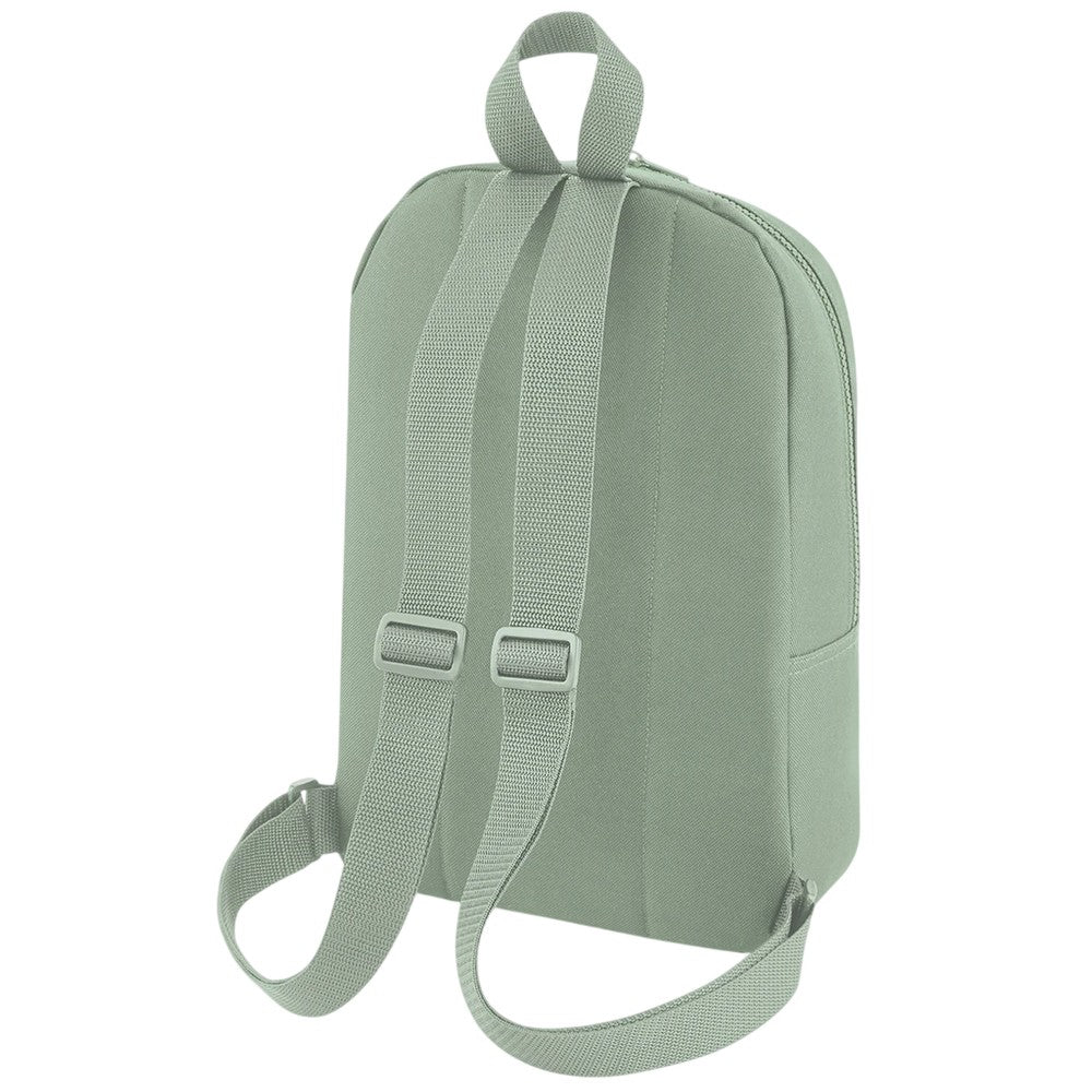 Dusty Green - Back - Bagbase Essential Fashion Mini Backpack