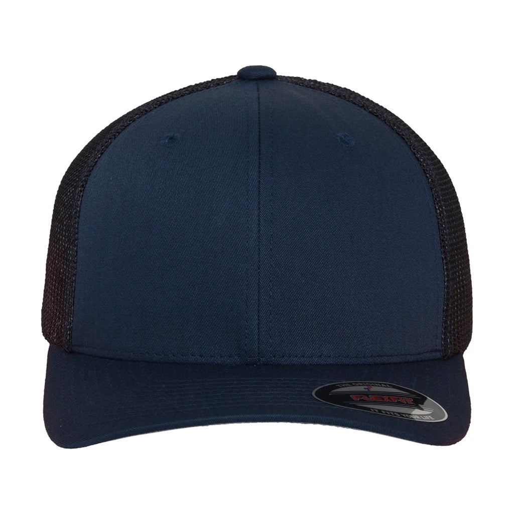 Dark Grey - Front - Flexfit Mesh Trucker Cap