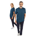 Navy-Marine Blue - Lifestyle - Front Row Unisex Adult Striped T-Shirt