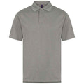 Heather Grey - Side - Henbury Mens CoolPlus Polo Shirt