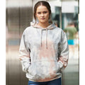 Grey Pink Marble - Back - Awdis Unisex Adult Tie Dye Hoodie