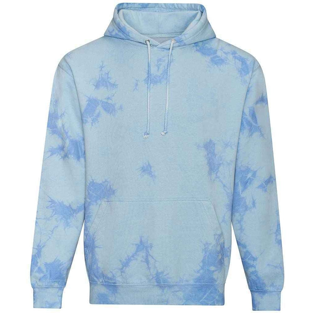 Blue Cloud - Front - Awdis Unisex Adult Tie Dye Hoodie
