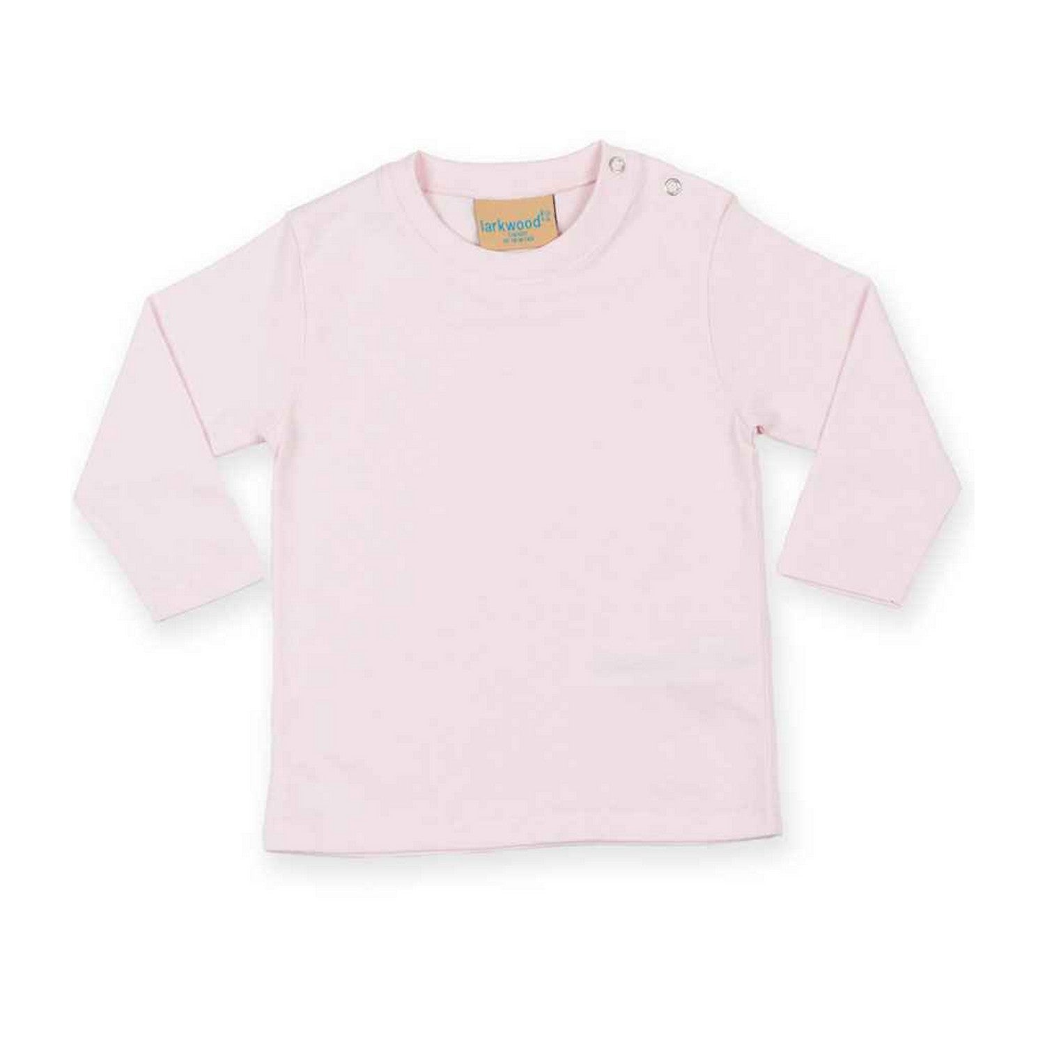 Pale Pink - Back - Larkwood Baby Long-Sleeved T-Shirt