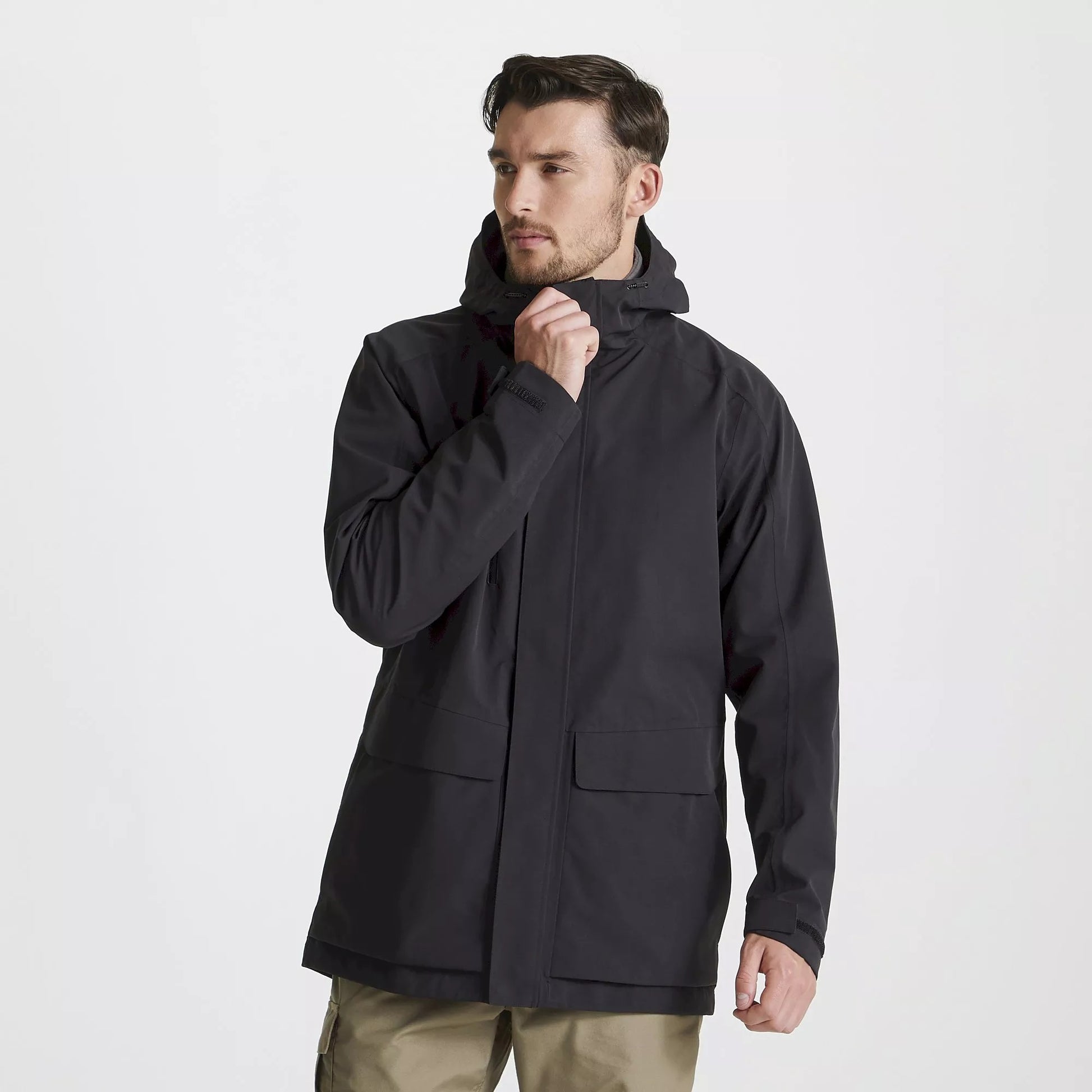 Black - Back - Craghoppers Unisex Adult Pro Stretch Waterproof Jacket